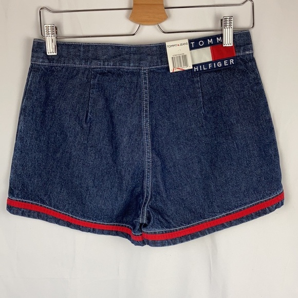 Vintage Tommy Hilfiger Flag Denim Shorts with Red Trim 💙❤️ - Picture 3 of 6
